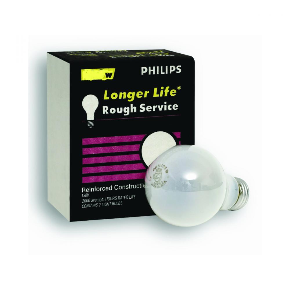 Bulb A19 Incandescent Rough Service 50W Frosted 2Pk<span class=' ItemWarning' style='display:block;'>Item is usually in stock, but we&#39;ll be in touch if there&#39;s a problem<br /></span>