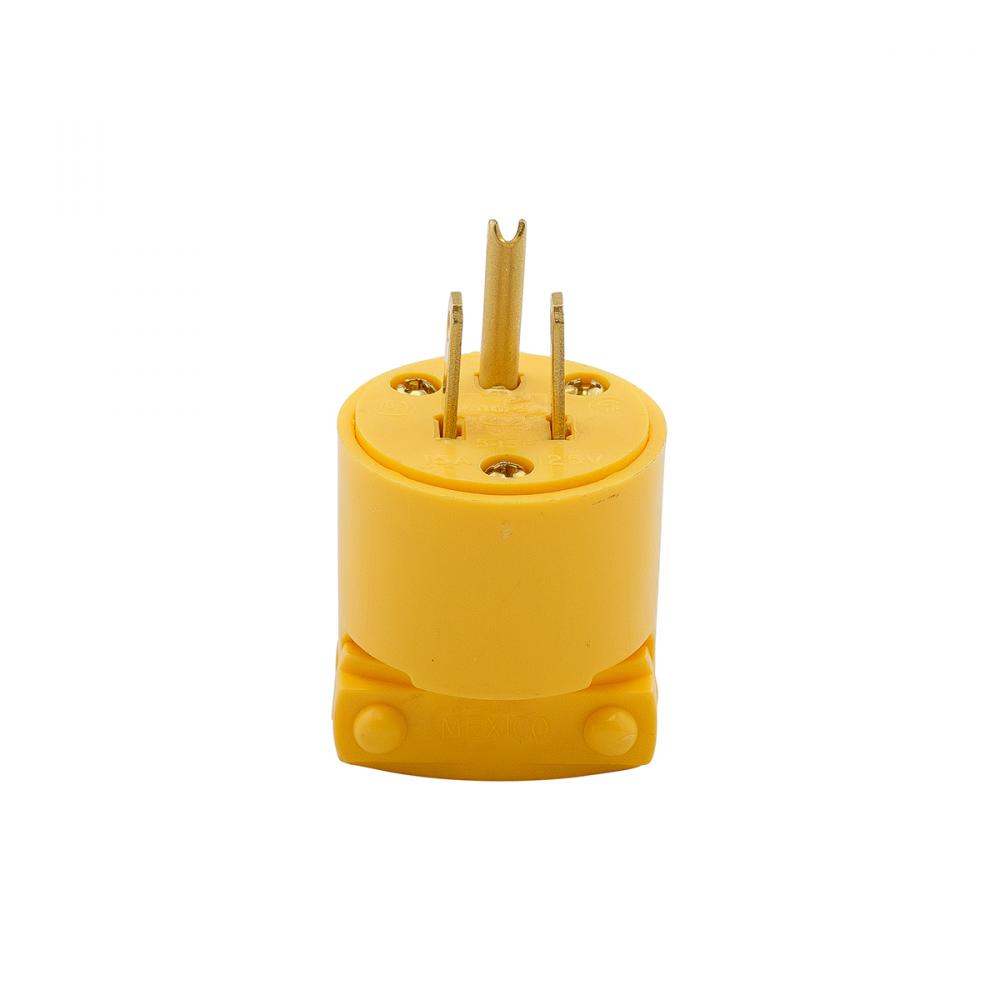 4867 Round Male Grounding Plug 15A 125V 3-Wire Yellow<span class=' ItemWarning' style='display:block;'>Item is usually in stock, but we&#39;ll be in touch if there&#39;s a problem<br /></span>