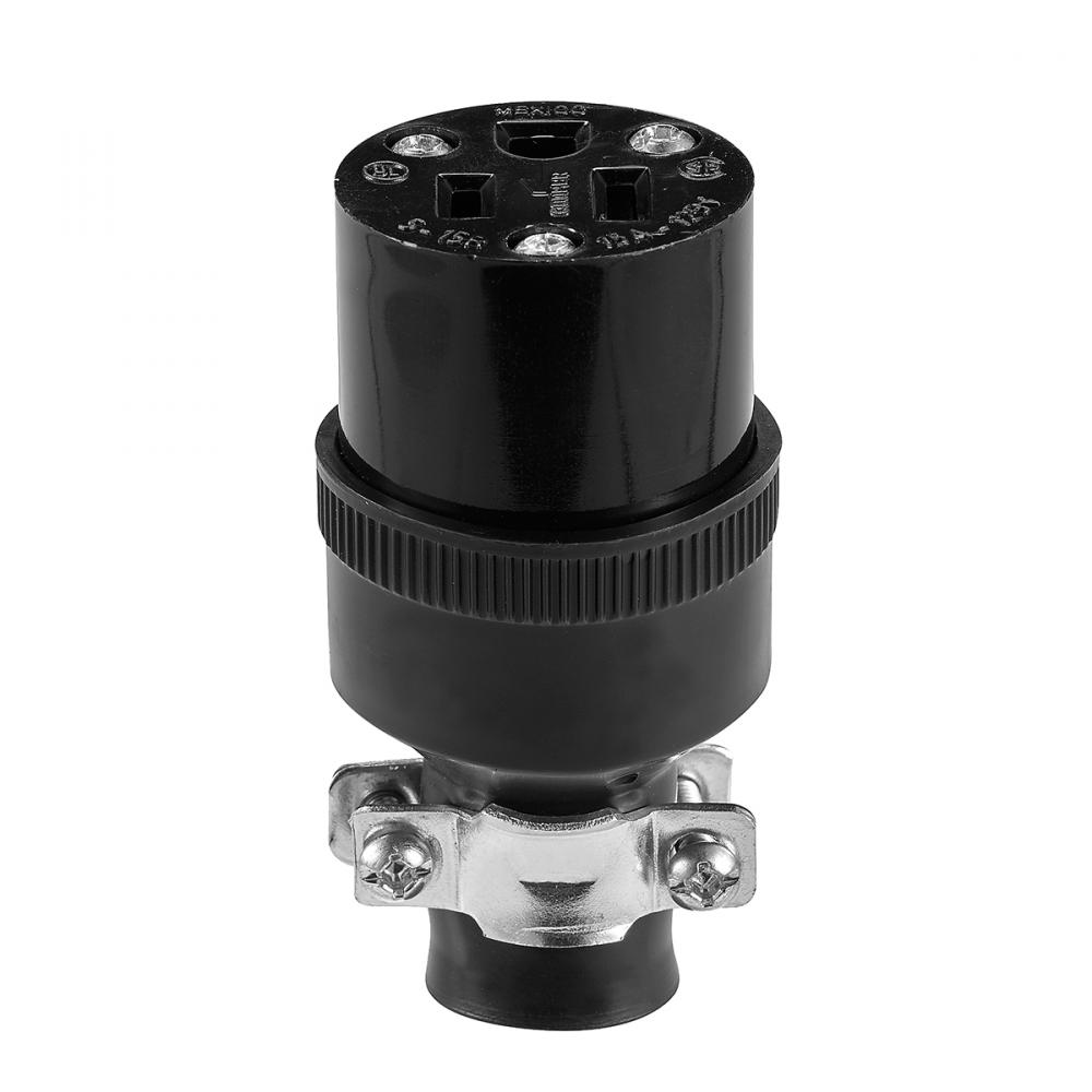 222 Grounded Connector 15A 125V 3-Wire Thermo Rubber<span class=' ItemWarning' style='display:block;'>Item is usually in stock, but we&#39;ll be in touch if there&#39;s a problem<br /></span>