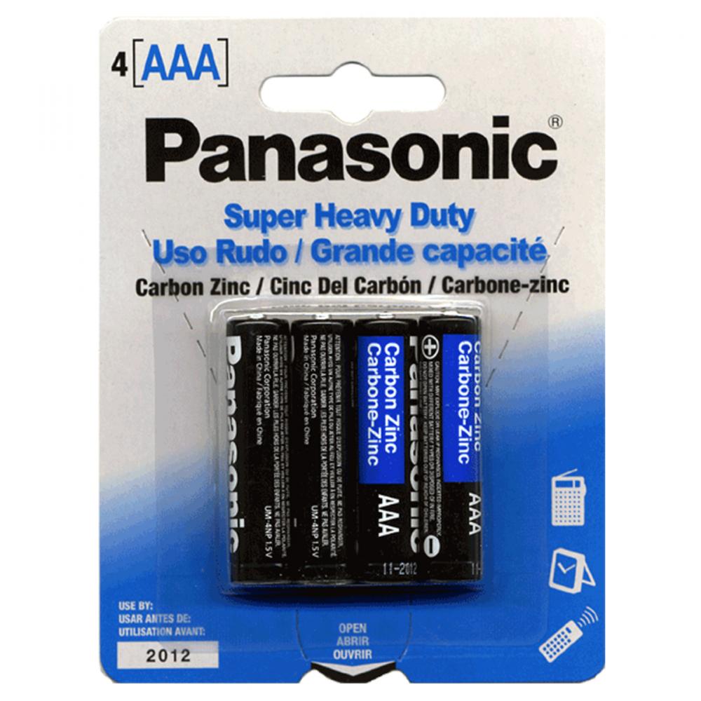 Battery AAA Panasonic 4/Cd<span class=' ItemWarning' style='display:block;'>Item is usually in stock, but we&#39;ll be in touch if there&#39;s a problem<br /></span>