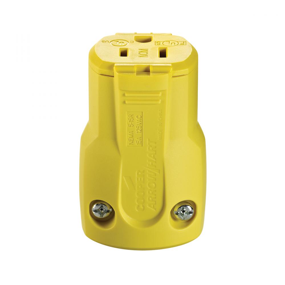 AH5969Y Female Quick Grip Connector 15A 125V Yellow<span class=' ItemWarning' style='display:block;'>Item is usually in stock, but we&#39;ll be in touch if there&#39;s a problem<br /></span>