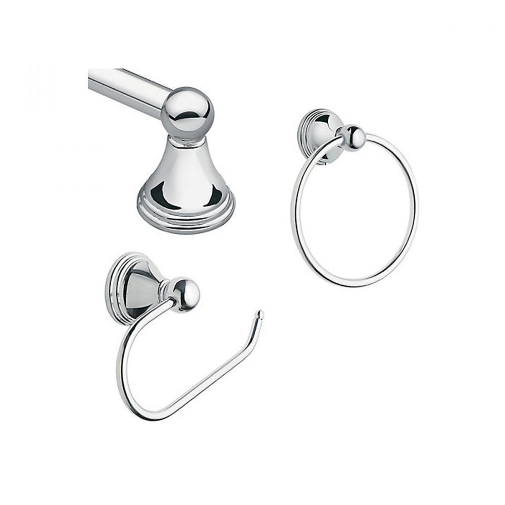 Preston Bathroom Hardware Wallmount Kit 3pc Chrome<span class=' ItemWarning' style='display:block;'>Item is usually in stock, but we&#39;ll be in touch if there&#39;s a problem<br /></span>