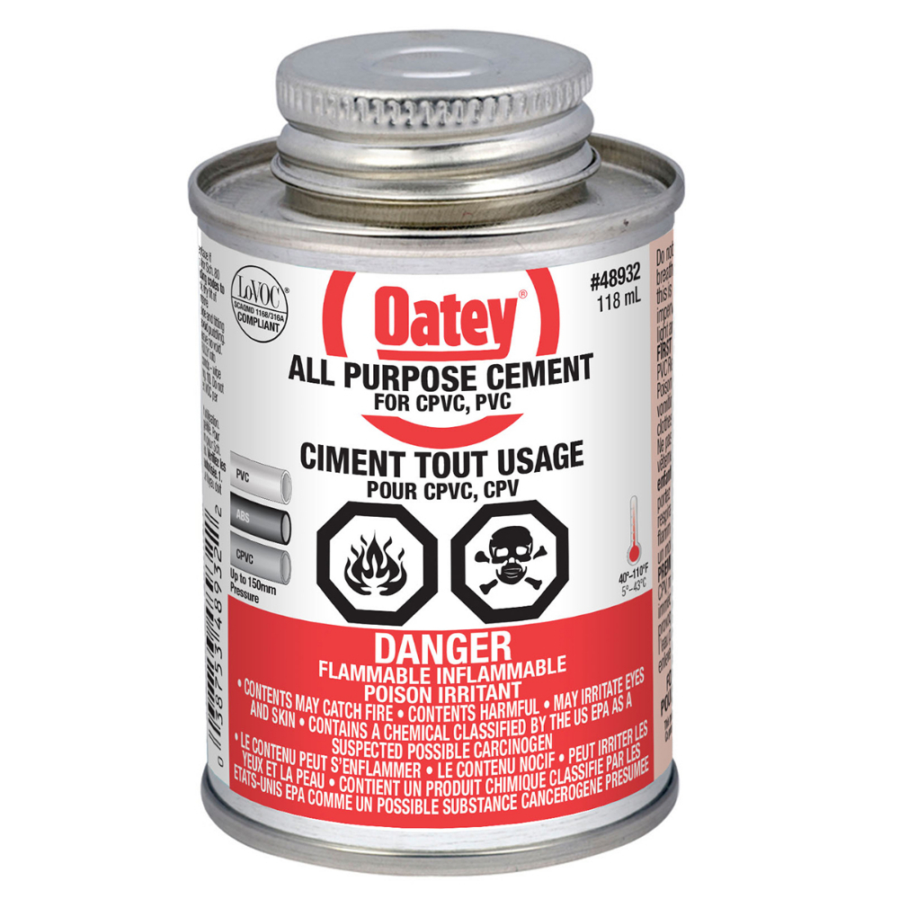 All Purpose ABS & PVC & CPVC Cement 118ml Clear<span class=' ItemWarning' style='display:block;'>Item is usually in stock, but we&#39;ll be in touch if there&#39;s a problem<br /></span>