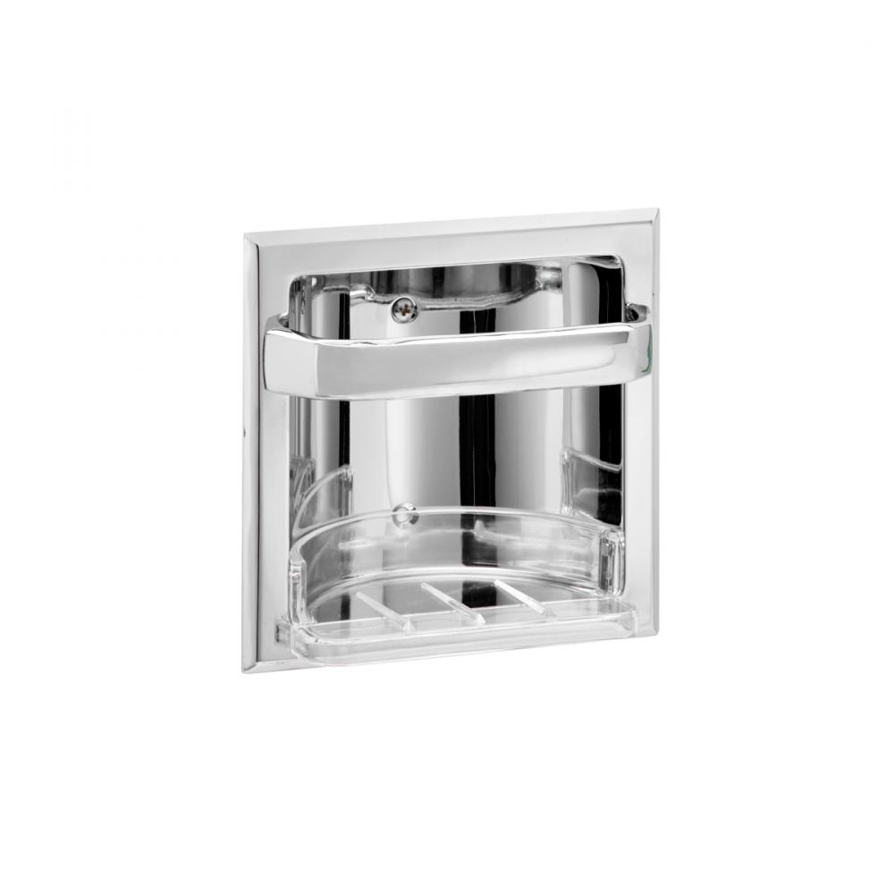 02-D102 Soap Holder W/Grab Recessed<span class=' ItemWarning' style='display:block;'>Item is usually in stock, but we&#39;ll be in touch if there&#39;s a problem<br /></span>