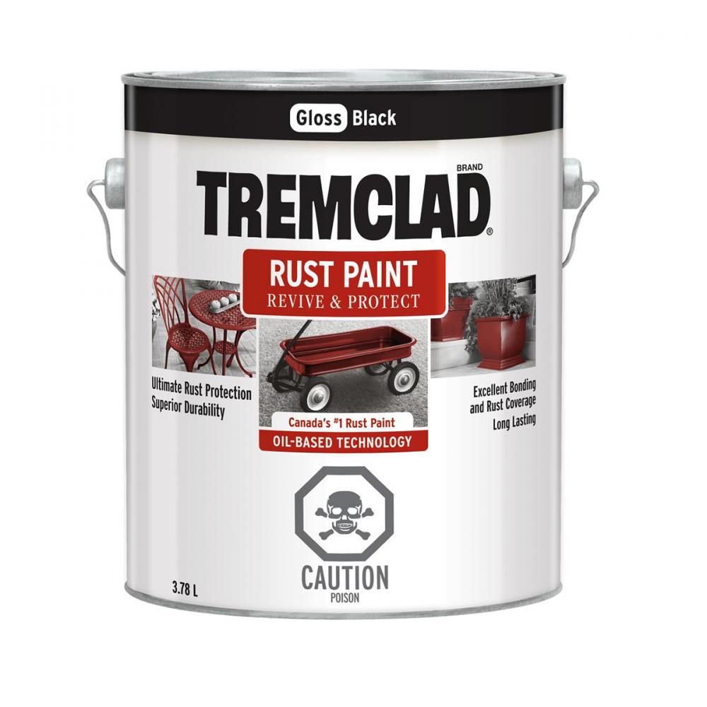 Rust Paint Oil Based 3.78L Gloss Black<span class=' ItemWarning' style='display:block;'>Item is usually in stock, but we&#39;ll be in touch if there&#39;s a problem<br /></span>
