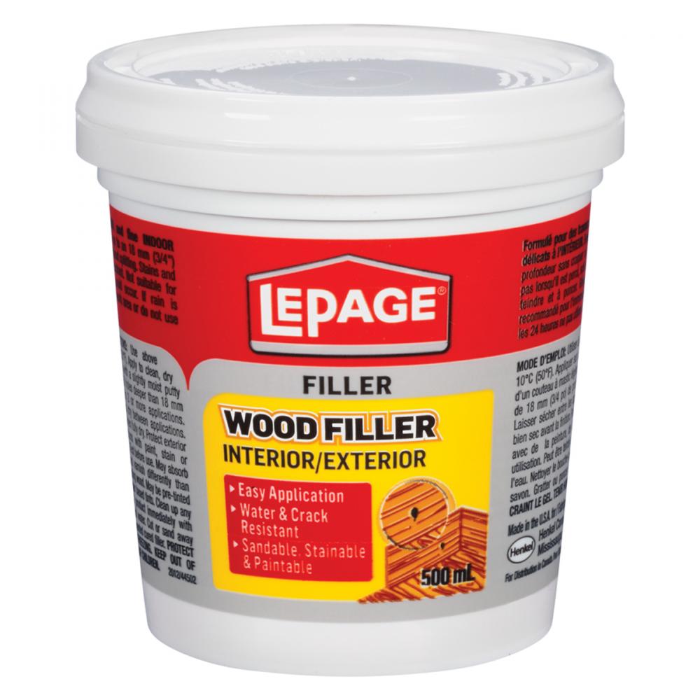 Wood Filler Interior / Exterior 500ml Lepage 462073<span class=' ItemWarning' style='display:block;'>Item is usually in stock, but we&#39;ll be in touch if there&#39;s a problem<br /></span>