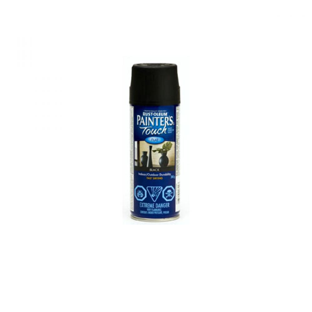 Painters Touch Multi-Purpose Spray Paint 340G Flat Black<span class=' ItemWarning' style='display:block;'>Item is usually in stock, but we&#39;ll be in touch if there&#39;s a problem<br /></span>