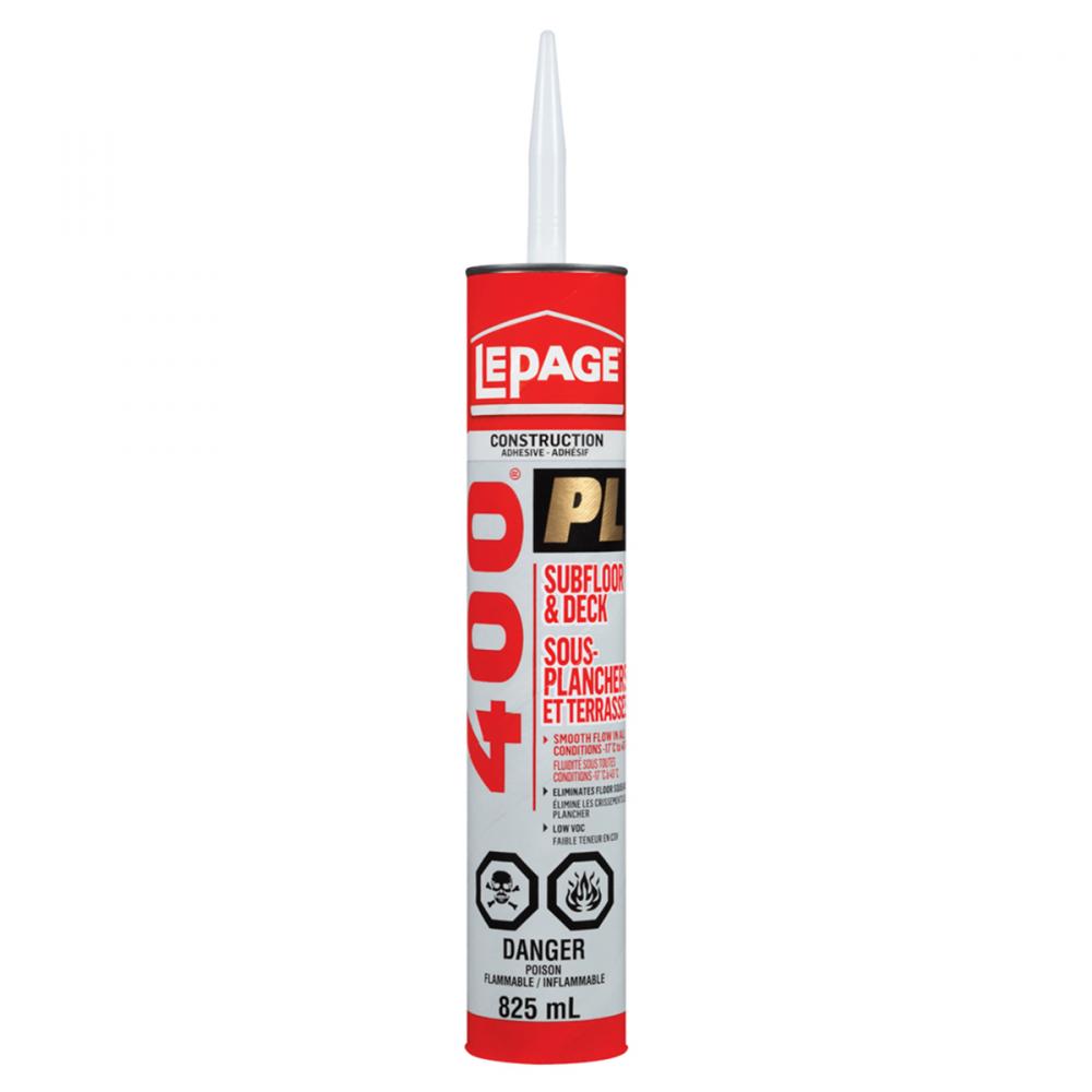 PL400 Subfloor Adhesive 825ml<span class=' ItemWarning' style='display:block;'>Item is usually in stock, but we&#39;ll be in touch if there&#39;s a problem<br /></span>