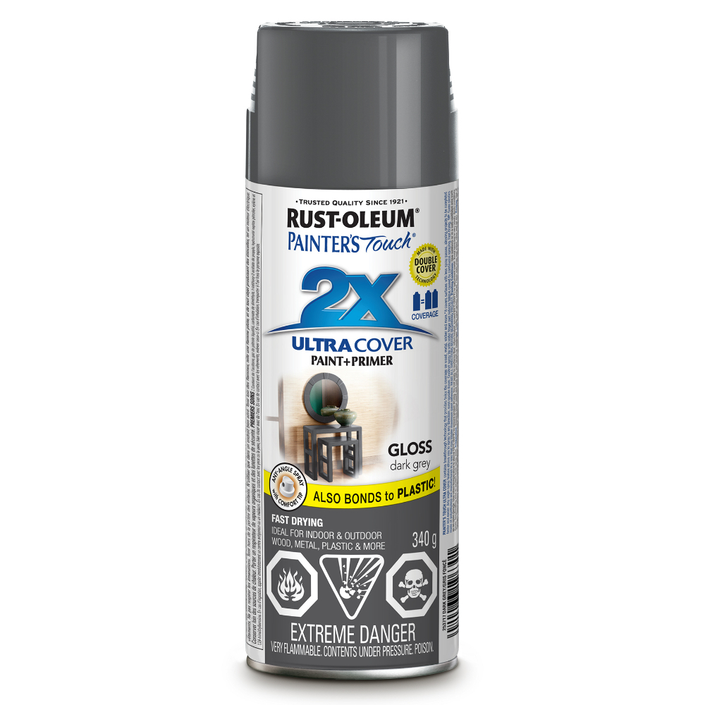 Painters Touch 2X Spray Paint 340G Dark Grey<span class=' ItemWarning' style='display:block;'>Item is usually in stock, but we&#39;ll be in touch if there&#39;s a problem<br /></span>
