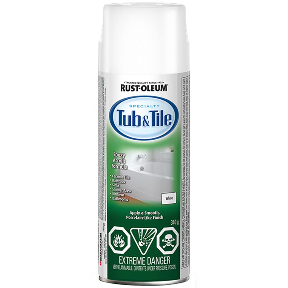 Tub & Tile Enamel Spray 340G Gloss White<span class=' ItemWarning' style='display:block;'>Item is usually in stock, but we&#39;ll be in touch if there&#39;s a problem<br /></span>
