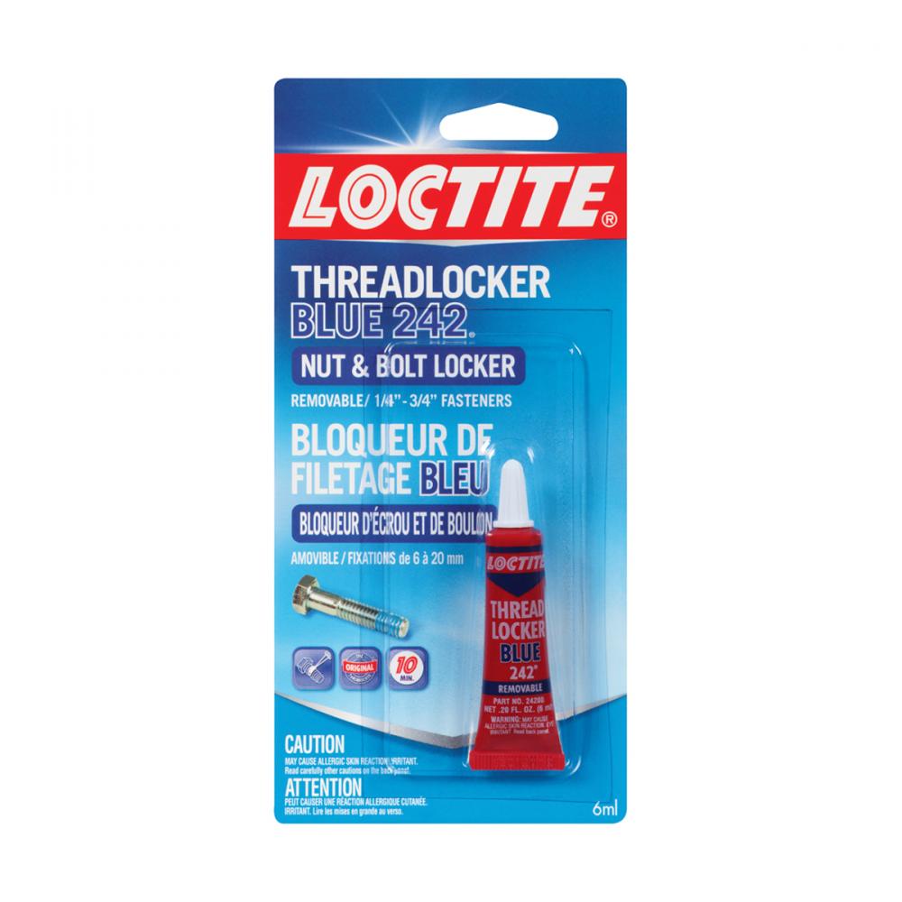 Loctite Threadlocker Blue 242 Nut & Bolt Locker 6ml<span class=' ItemWarning' style='display:block;'>Item is usually in stock, but we&#39;ll be in touch if there&#39;s a problem<br /></span>