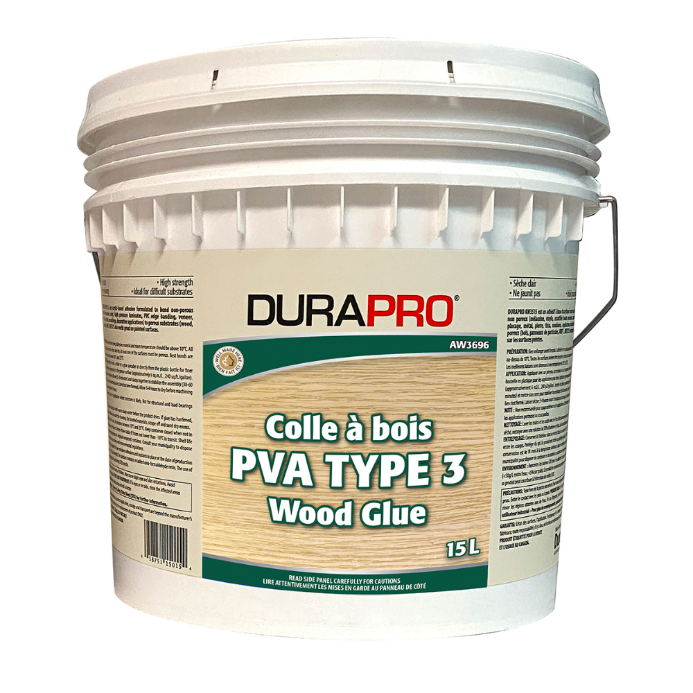 Dura Pro AW3696 Yellow Wood Glue 15L<span class=' ItemWarning' style='display:block;'>Item is usually in stock, but we&#39;ll be in touch if there&#39;s a problem<br /></span>