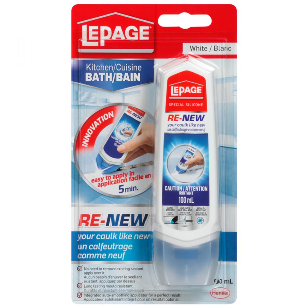 Re-New Silicone White Caulking Repair 100ml<span class=' ItemWarning' style='display:block;'>Item is usually in stock, but we&#39;ll be in touch if there&#39;s a problem<br /></span>