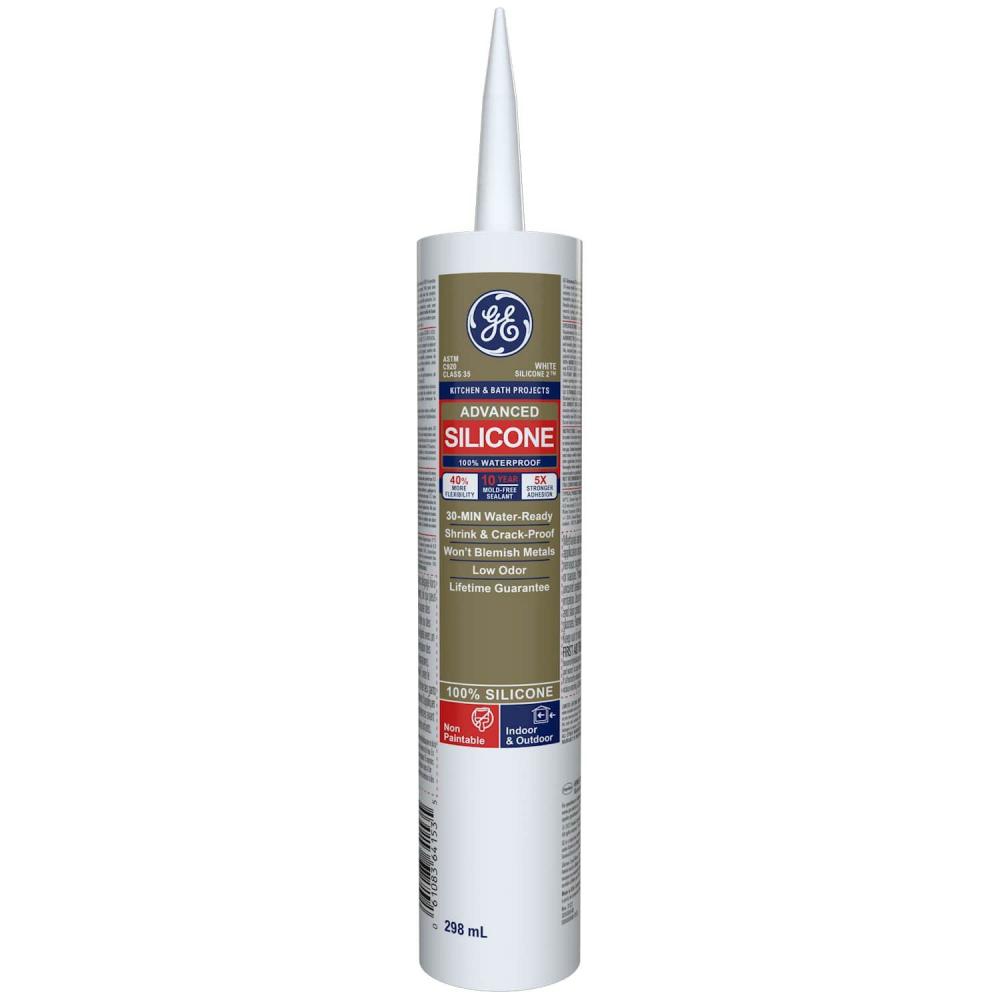 GE Silicone 2 Advanced Kitchen & Bath Sealant 298ml White<span class=' ItemWarning' style='display:block;'>Item is usually in stock, but we&#39;ll be in touch if there&#39;s a problem<br /></span>