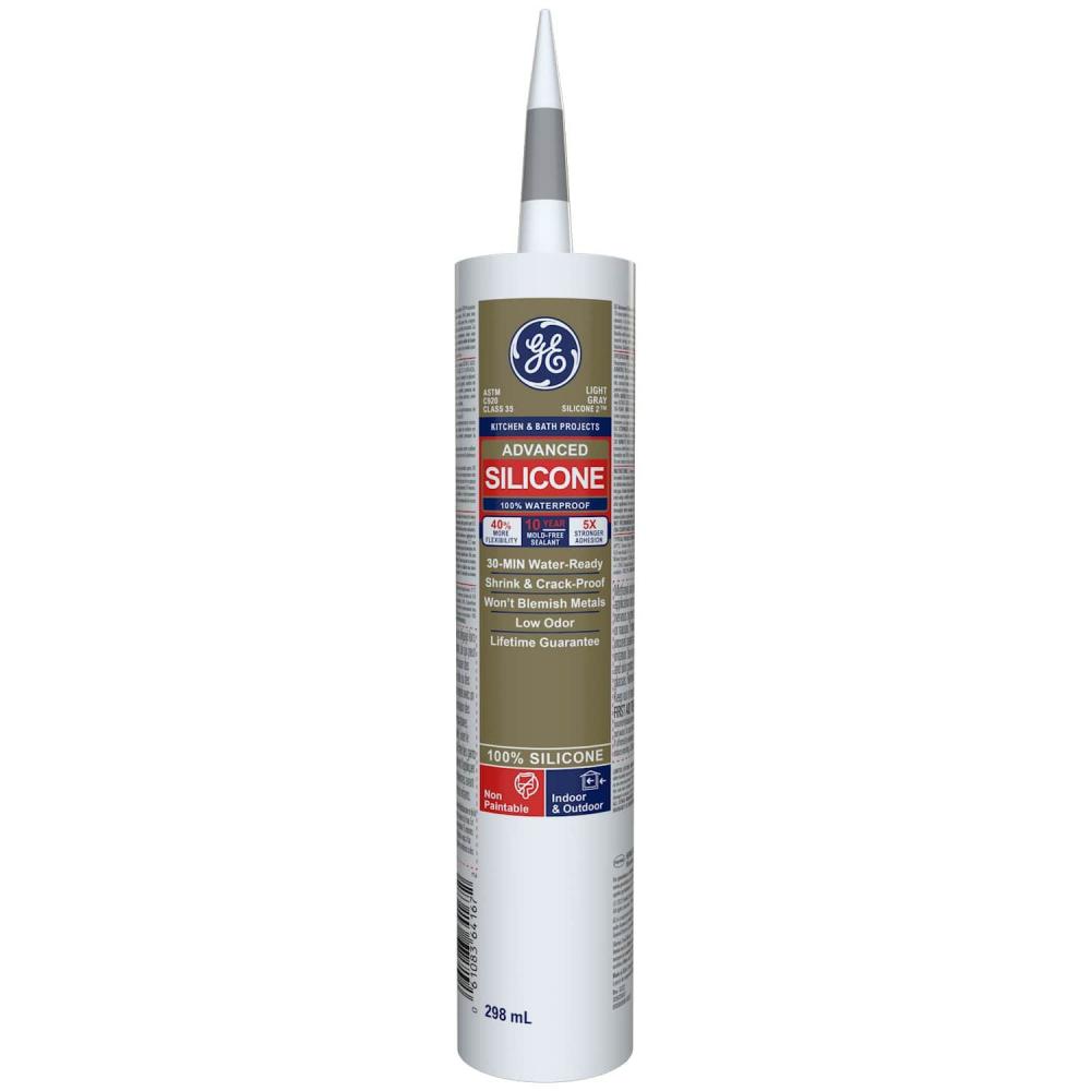 GE Silicone 2 Advanced Kitchen & Bath Sealant 298ml Lt Gray<span class=' ItemWarning' style='display:block;'>Item is usually in stock, but we&#39;ll be in touch if there&#39;s a problem<br /></span>