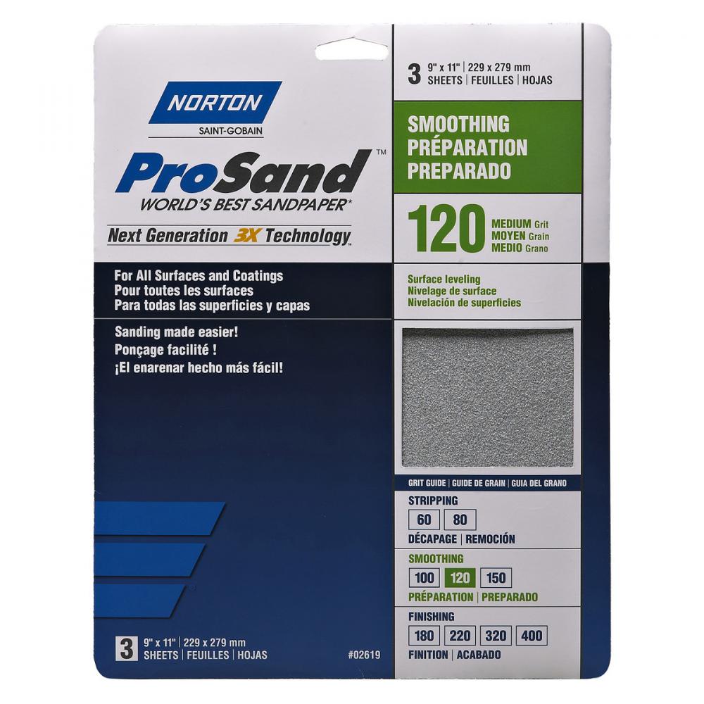 Prosand High Perf.Sandpaper 9X11in P120 3Per<span class=' ItemWarning' style='display:block;'>Item is usually in stock, but we&#39;ll be in touch if there&#39;s a problem<br /></span>