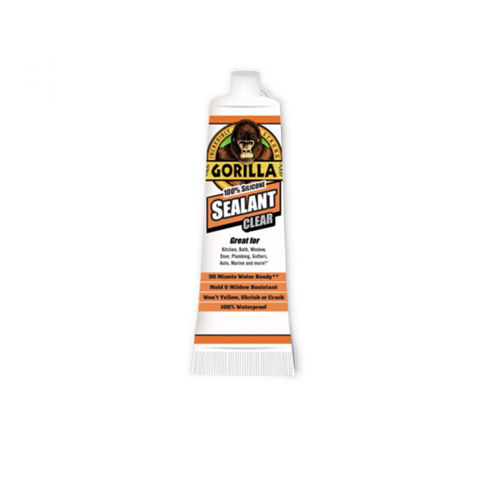 Gorilla A/P Silicone Sealent Tube 2.8oz Clear<span class=' ItemWarning' style='display:block;'>Item is usually in stock, but we&#39;ll be in touch if there&#39;s a problem<br /></span>