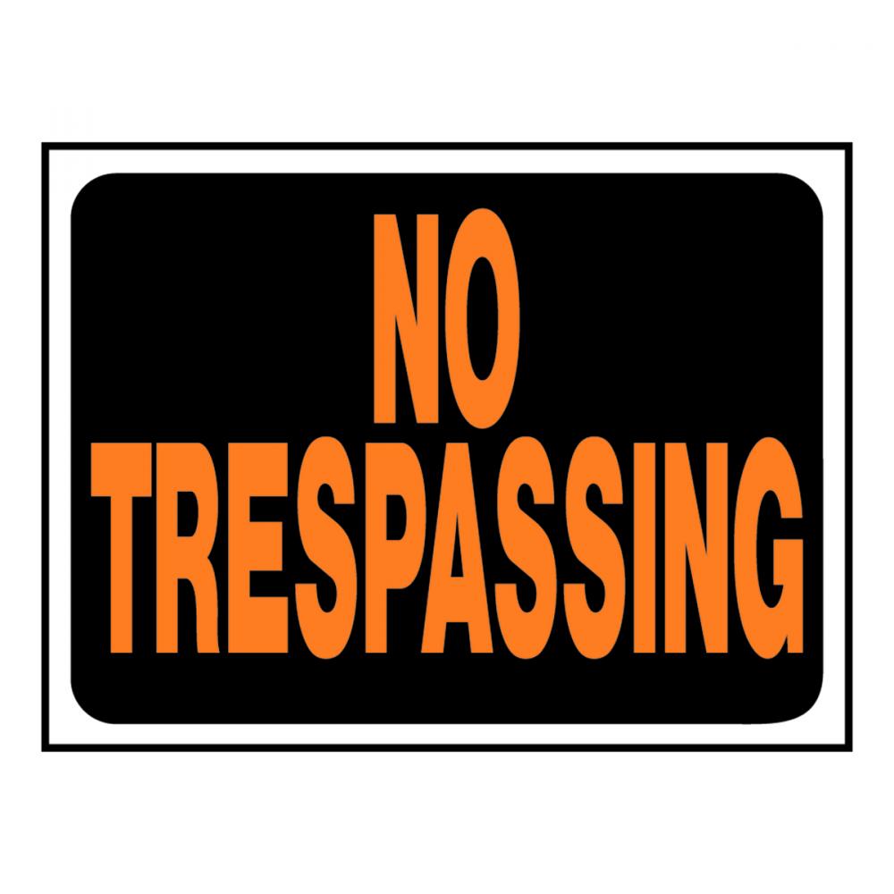 10pk Sign No Trespassing 8.5in x 12in<span class=' ItemWarning' style='display:block;'>Item is usually in stock, but we&#39;ll be in touch if there&#39;s a problem<br /></span>