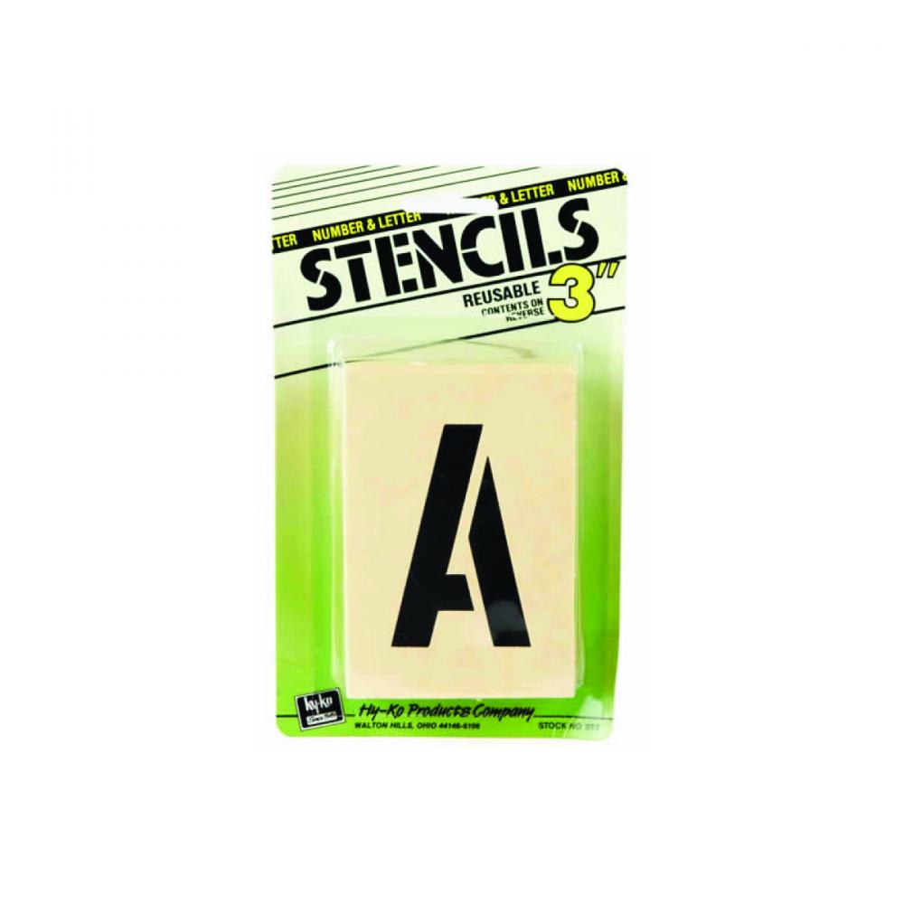 Stencil Number & Letter 3in<span class=' ItemWarning' style='display:block;'>Item is usually in stock, but we&#39;ll be in touch if there&#39;s a problem<br /></span>