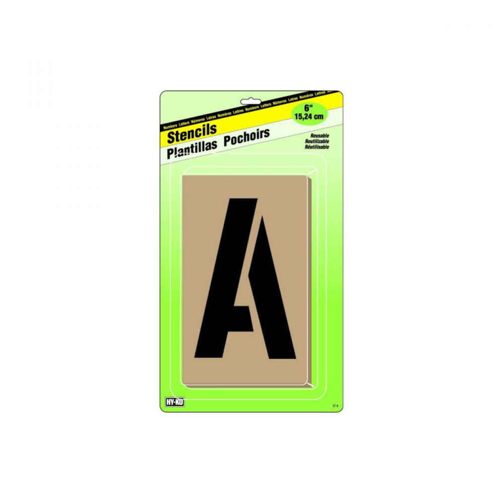 Stencil Number & Letter 6in<span class=' ItemWarning' style='display:block;'>Item is usually in stock, but we&#39;ll be in touch if there&#39;s a problem<br /></span>