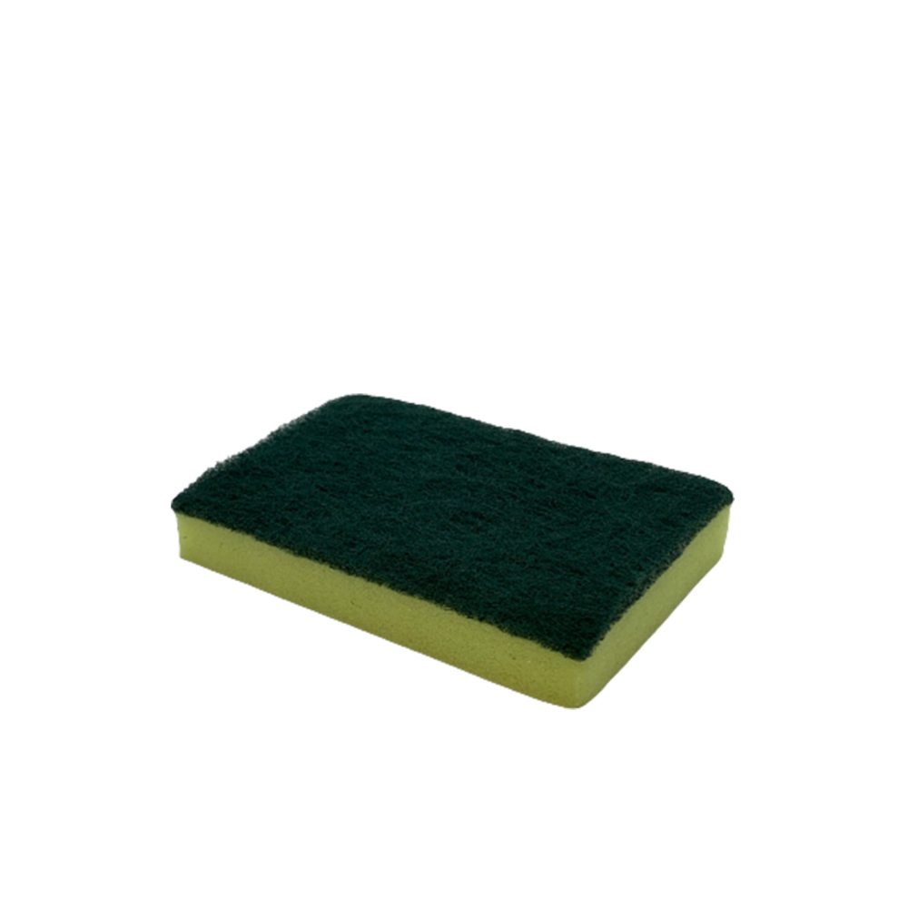 Sponges Foam Heavy Duty Scrubbing  6 x 4in Green+Yellow 5pk<span class=' ItemWarning' style='display:block;'>Item is usually in stock, but we&#39;ll be in touch if there&#39;s a problem<br /></span>