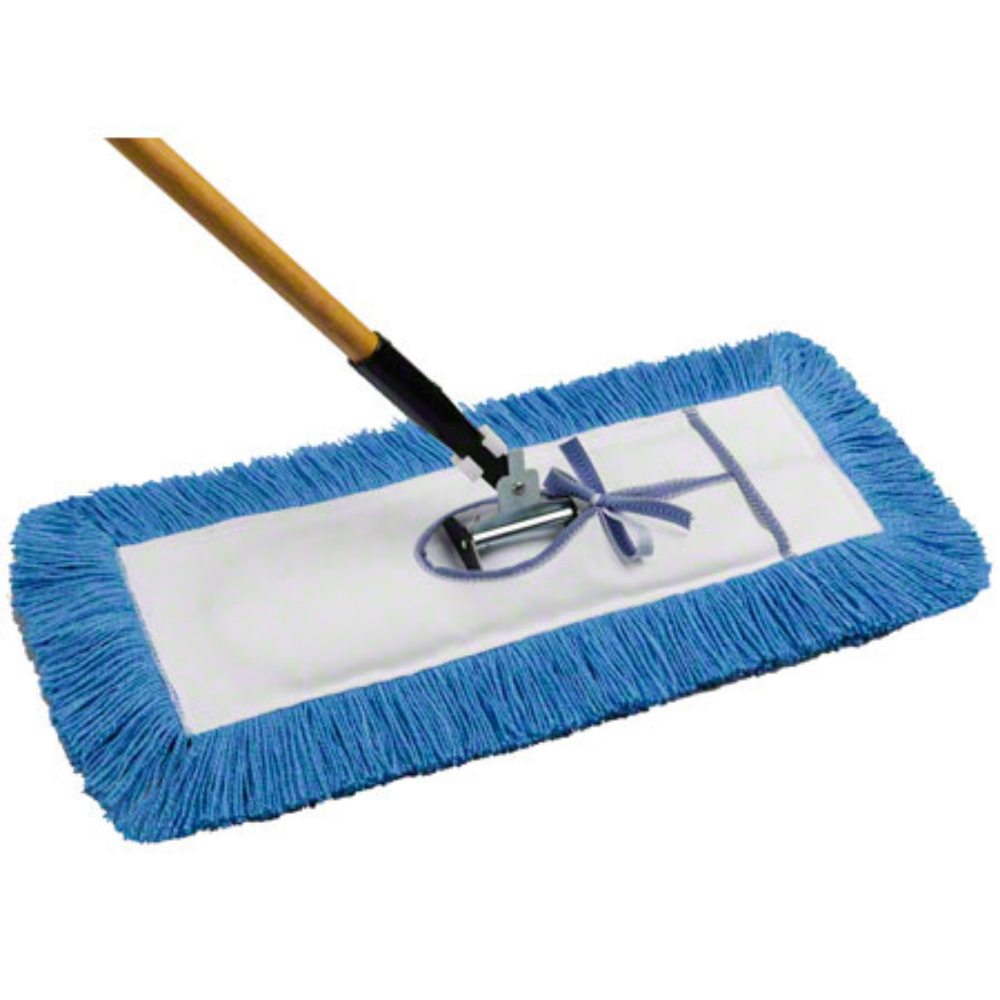 Dust Mop Tie-On Static H-Nylon 5x24in with Blue Metal Handle<span class=' ItemWarning' style='display:block;'>Item is usually in stock, but we&#39;ll be in touch if there&#39;s a problem<br /></span>
