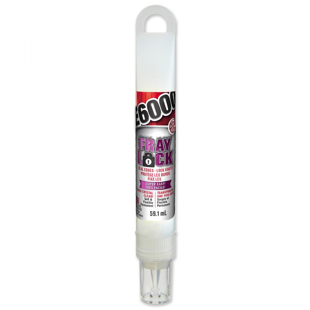 E6000 Fray Lock Fabric Glue 59.1ml Hang Bottle<span class=' ItemWarning' style='display:block;'>Item is usually in stock, but we&#39;ll be in touch if there&#39;s a problem<br /></span>