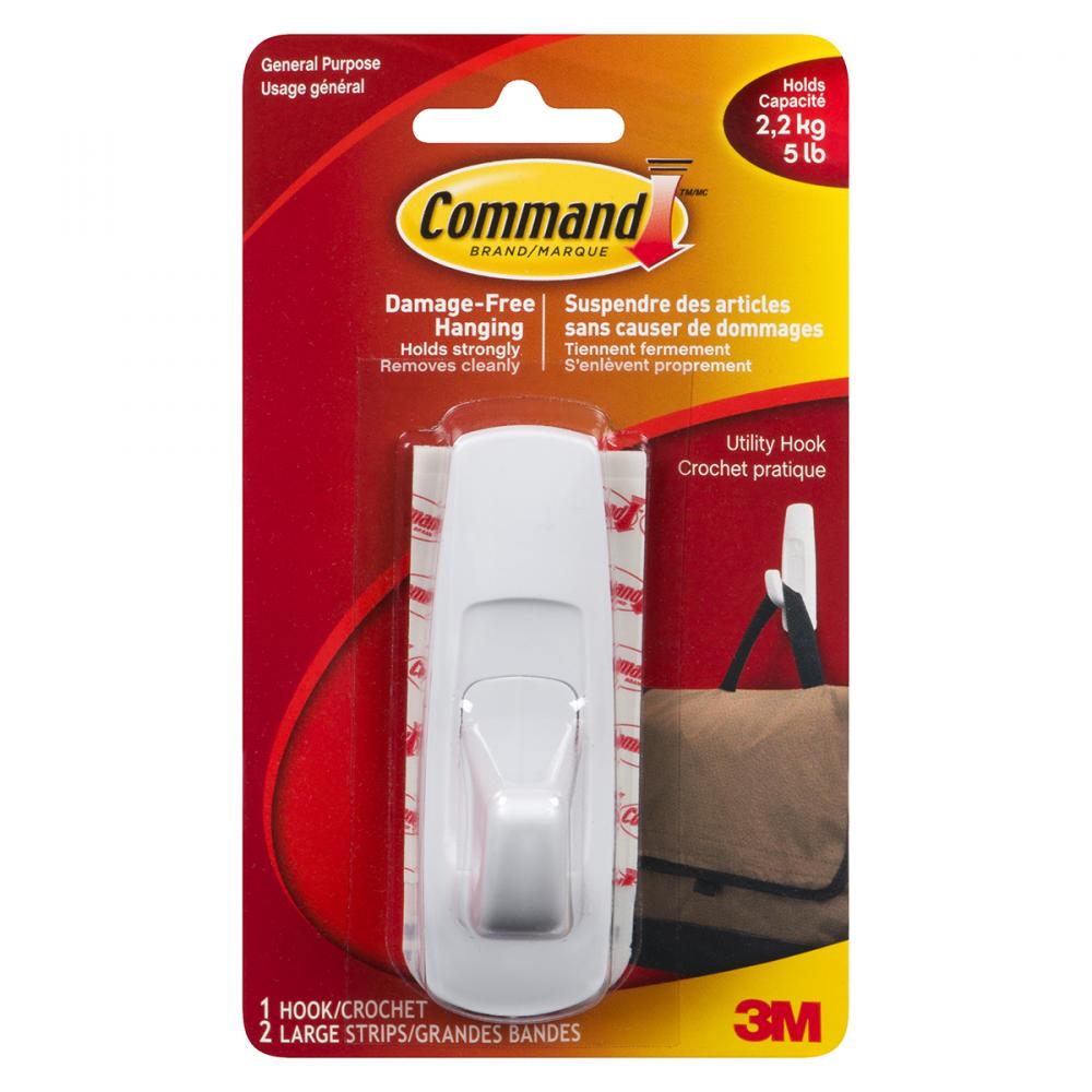 Command™ Utility Hook Large White 5Lb<span class=' ItemWarning' style='display:block;'>Item is usually in stock, but we&#39;ll be in touch if there&#39;s a problem<br /></span>