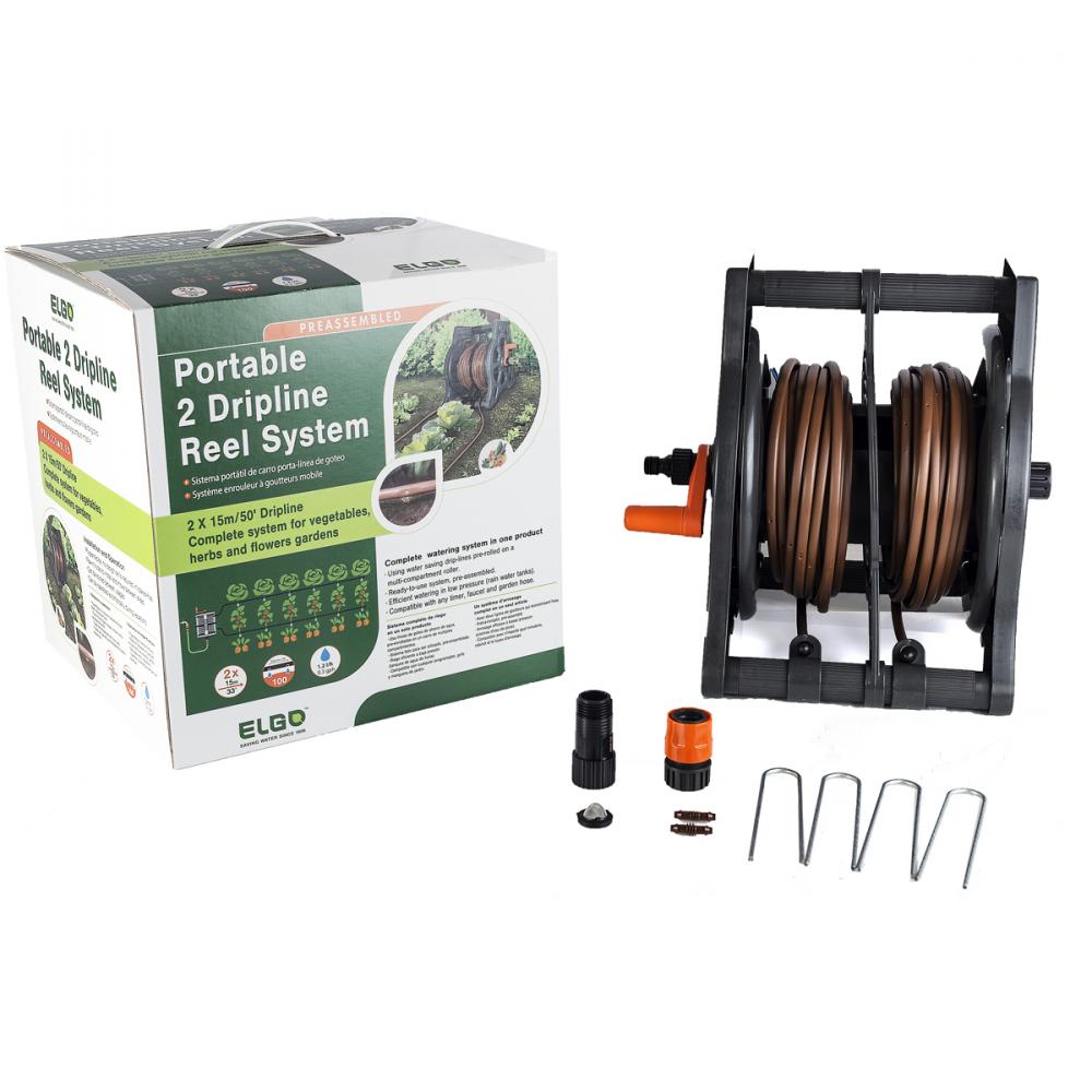 Drip &#39;N Roll 2-line Irrigation Hose on Reel 2 x 50&#39;<span class=' ItemWarning' style='display:block;'>Item is usually in stock, but we&#39;ll be in touch if there&#39;s a problem<br /></span>