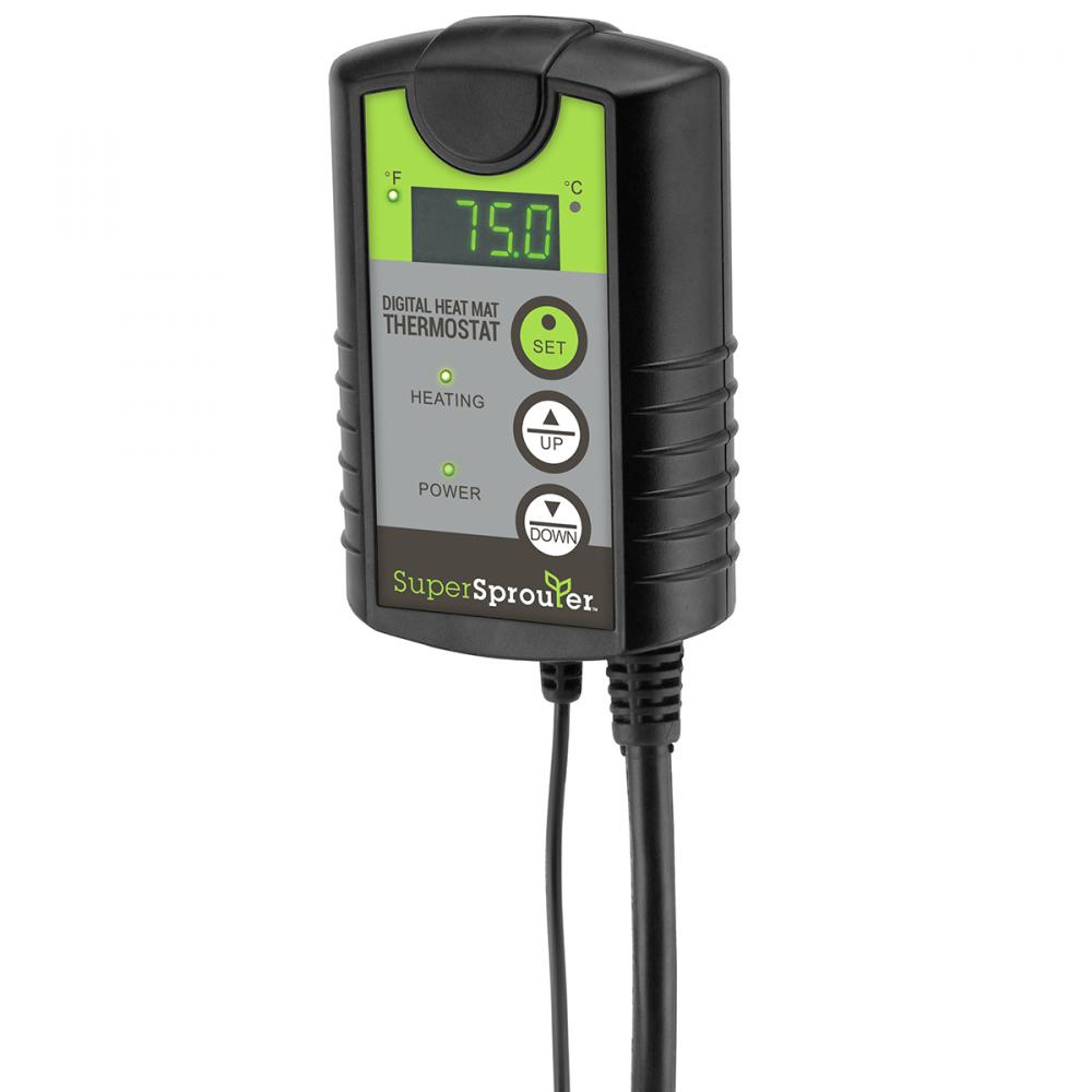 Super Sprouter® Digital Thermostat for Seedling Heat Mat<span class=' ItemWarning' style='display:block;'>Item is usually in stock, but we&#39;ll be in touch if there&#39;s a problem<br /></span>