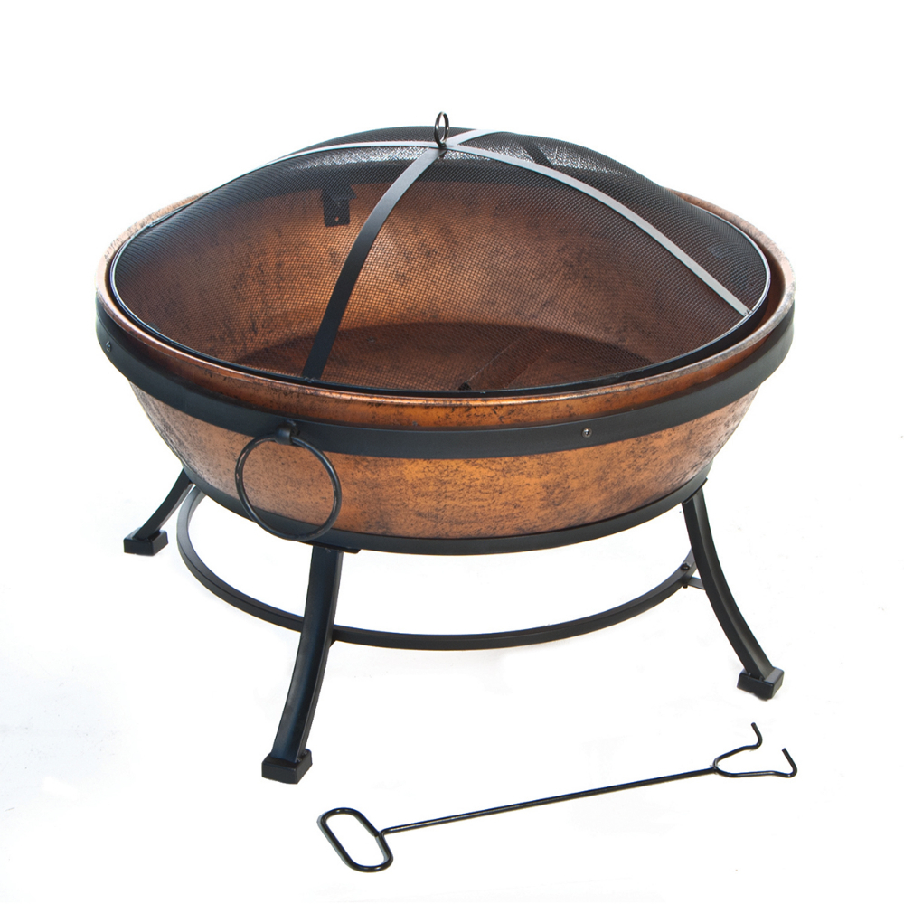 Avondale Round Firepit Bowl 31in Antique Copper<span class=' ItemWarning' style='display:block;'>Item is usually in stock, but we&#39;ll be in touch if there&#39;s a problem<br /></span>