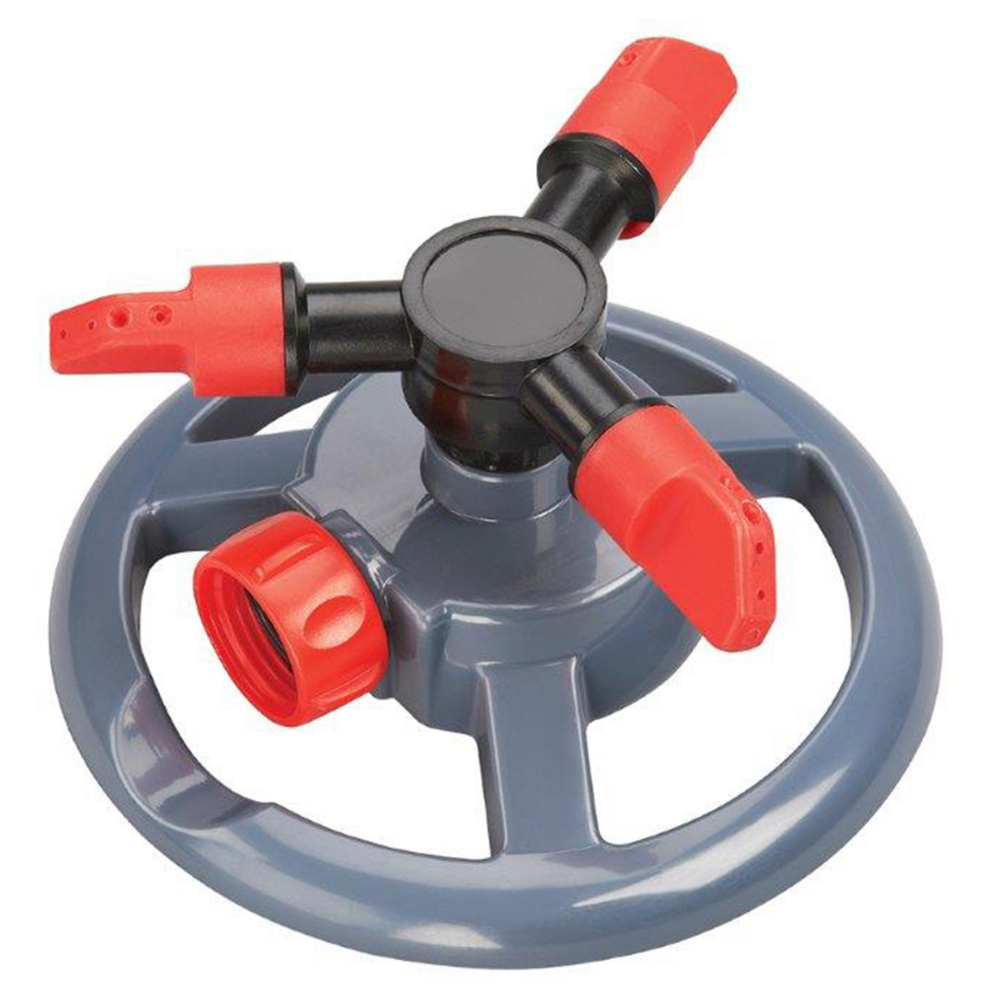 Lawn Sprinkler Rotary 3-Arm Plastic<span class=' ItemWarning' style='display:block;'>Item is usually in stock, but we&#39;ll be in touch if there&#39;s a problem<br /></span>