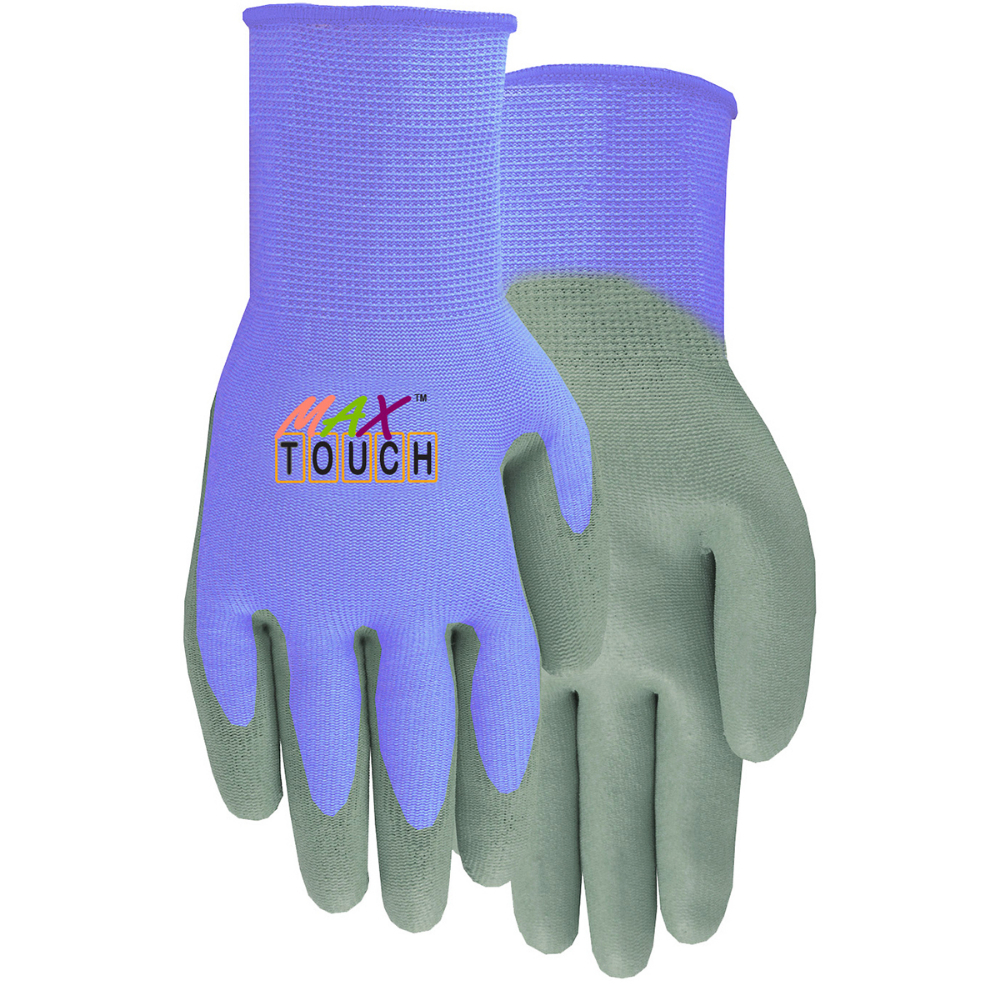 1Pr Gloves Work Ladies Max Grip Touch Screen Compatible Size: M Orange/Purple<span class=' ItemWarning' style='display:block;'>Item is usually in stock, but we&#39;ll be in touch if there&#39;s a problem<br /></span>
