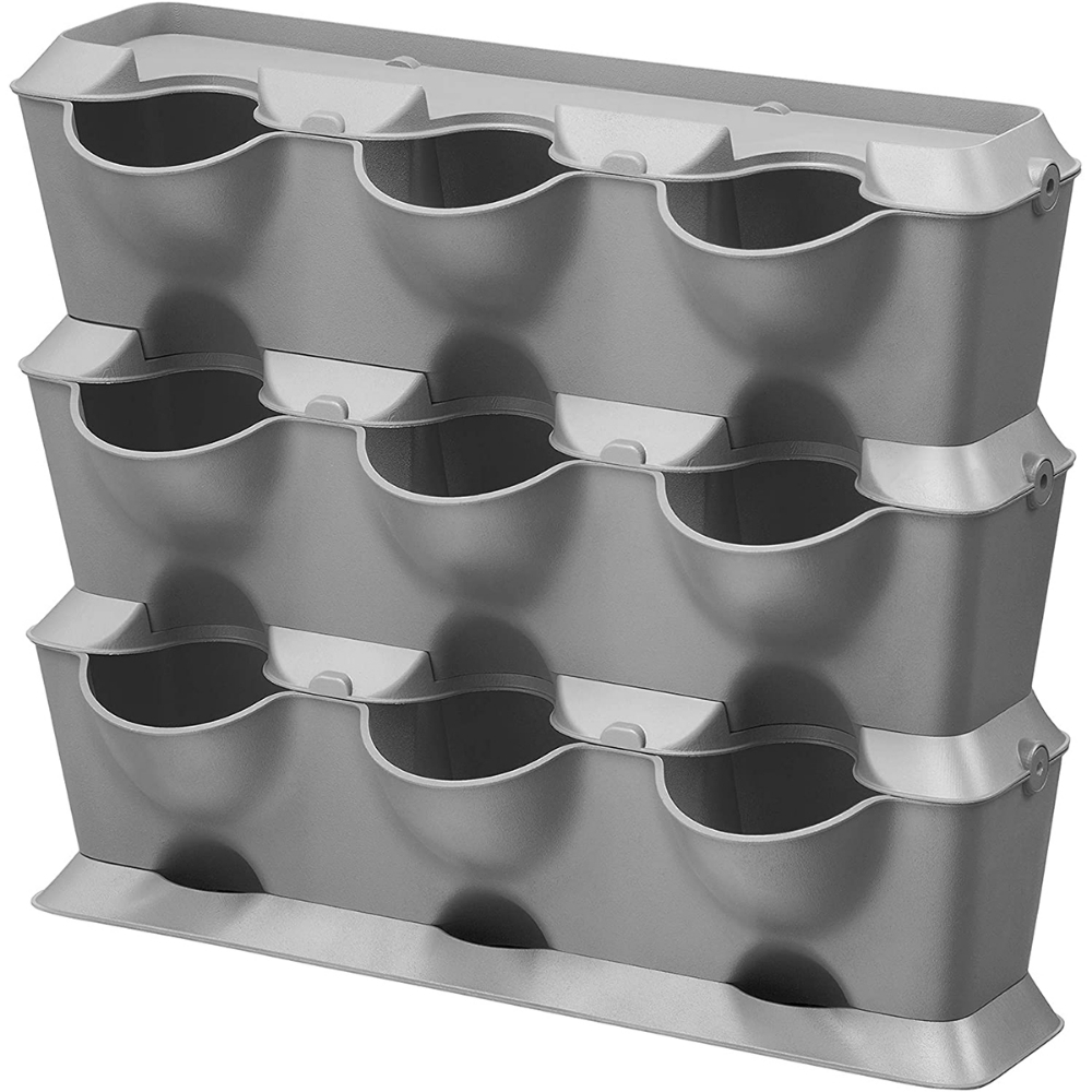 Vertical Planter Set 3-Tier Plastic with 9 Pockets<span class=' ItemWarning' style='display:block;'>Item is usually in stock, but we&#39;ll be in touch if there&#39;s a problem<br /></span>