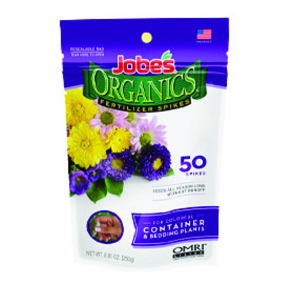 Container & Bedding Plant Fertilizer Spikes Organic 50/Pkg OMRI 4-4-4<span class=' ItemWarning' style='display:block;'>Item is usually in stock, but we&#39;ll be in touch if there&#39;s a problem<br /></span>