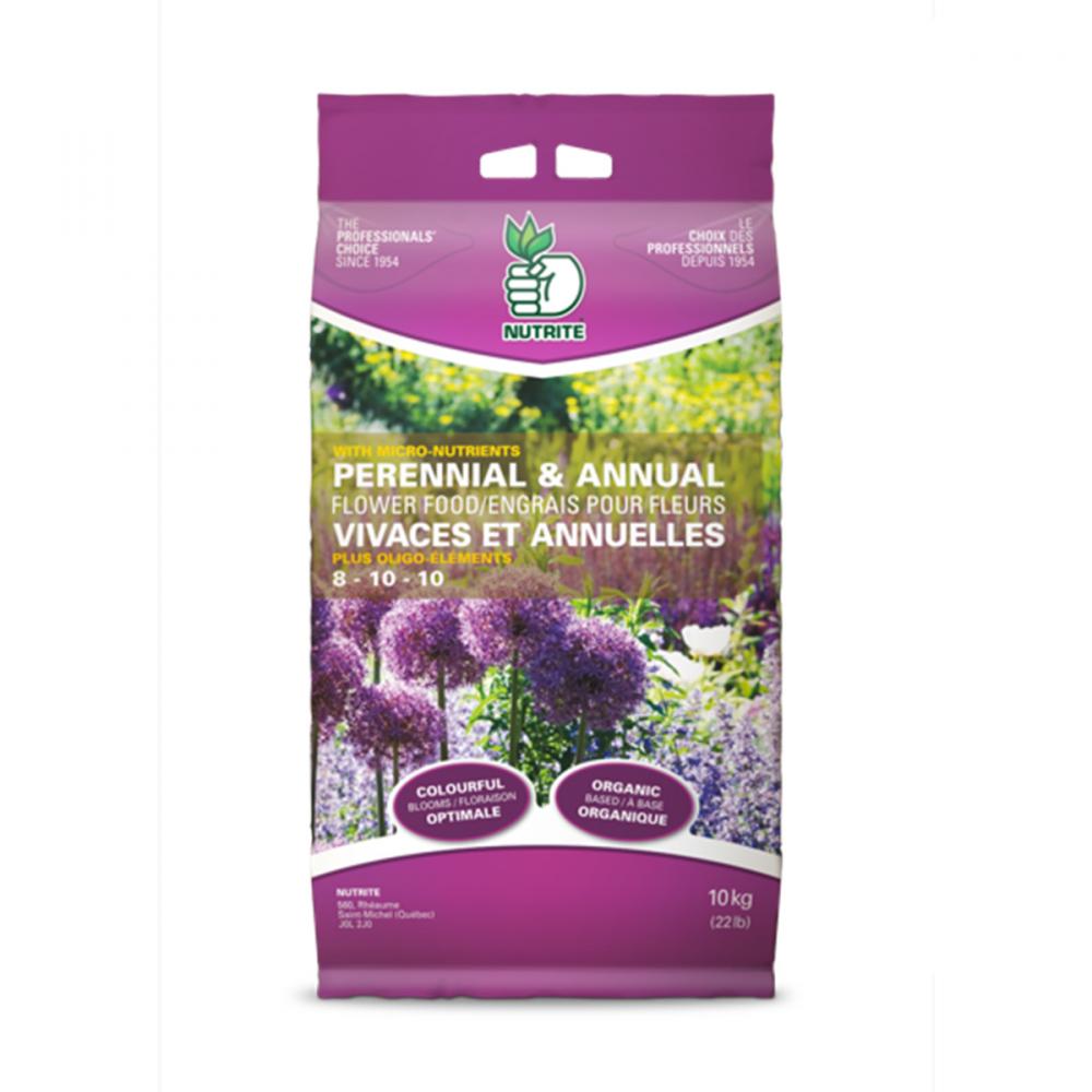 Nutrite Perennial and Annual Flower Granular Food 8-10-10  10kg<span class=' ItemWarning' style='display:block;'>Item is usually in stock, but we&#39;ll be in touch if there&#39;s a problem<br /></span>