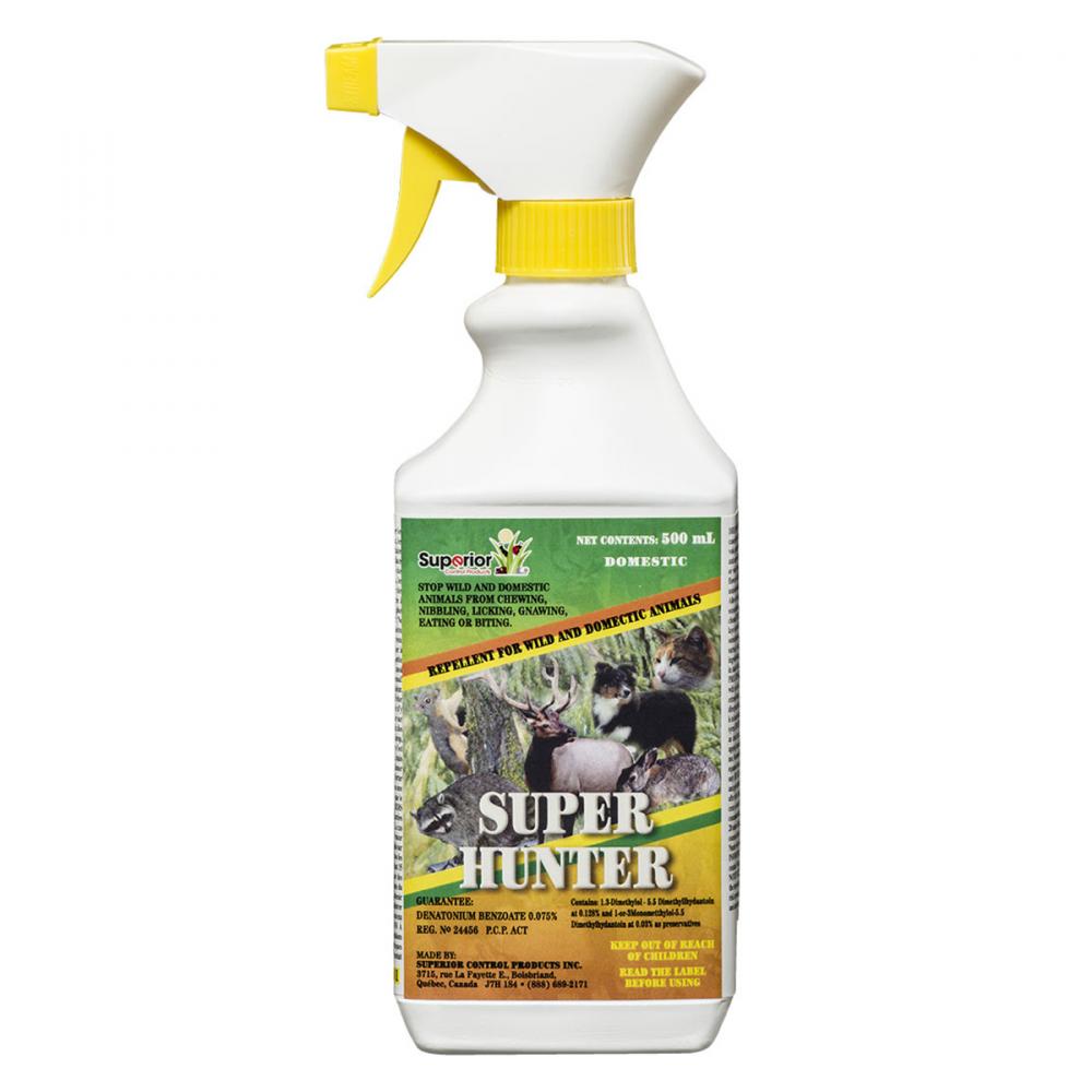 Super Hunter Repellent Spray for Animal and Rodent 500ml RTU<span class=' ItemWarning' style='display:block;'>Item is usually in stock, but we&#39;ll be in touch if there&#39;s a problem<br /></span>