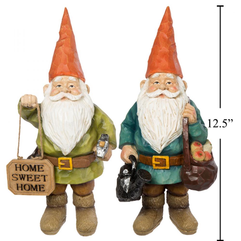 Garden Gnome Polyresin Asst 12.5in<span class=' ItemWarning' style='display:block;'>Item is usually in stock, but we&#39;ll be in touch if there&#39;s a problem<br /></span>