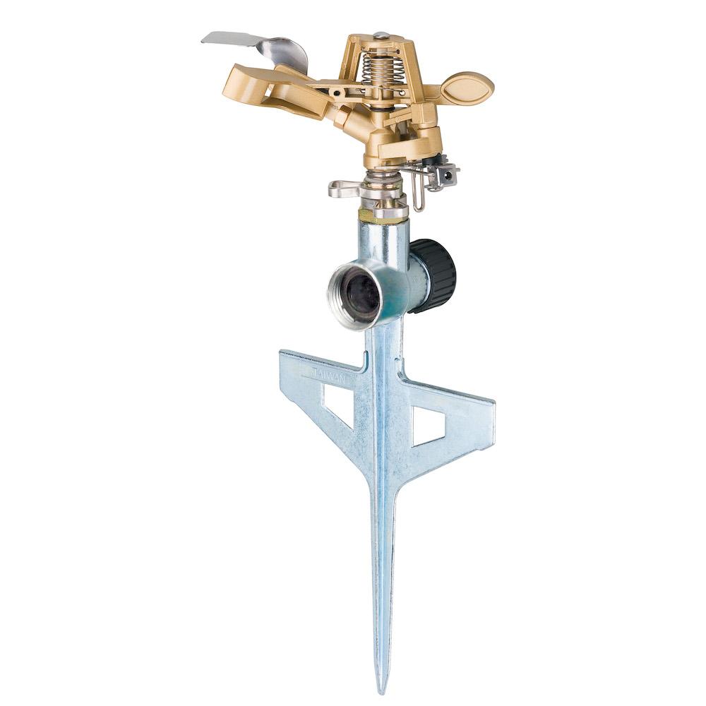 XT Lawn Sprinkler Metal Pulsating with Step Spike<span class=' ItemWarning' style='display:block;'>Item is usually in stock, but we&#39;ll be in touch if there&#39;s a problem<br /></span>
