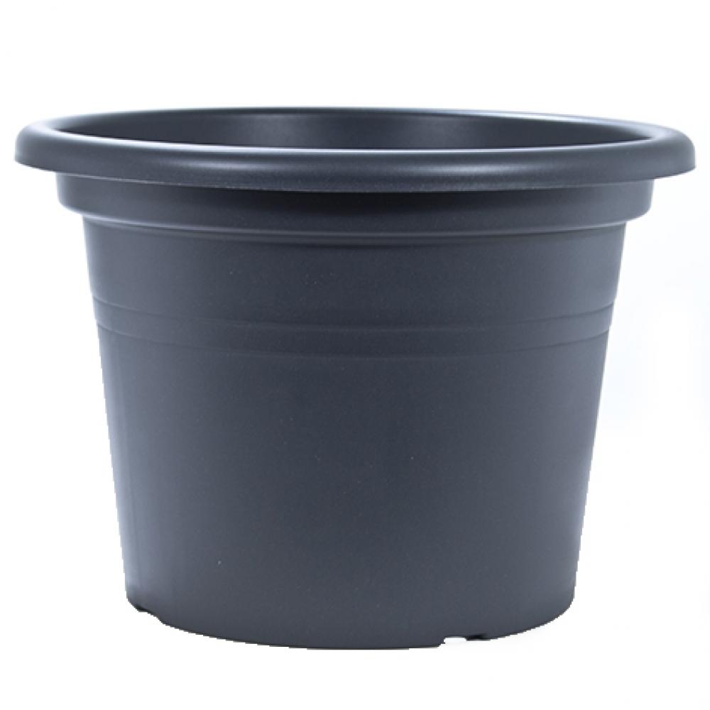 Tereplast Planter Plastic Round Cilindro Anthracite 16in<span class=' ItemWarning' style='display:block;'>Item is usually in stock, but we&#39;ll be in touch if there&#39;s a problem<br /></span>