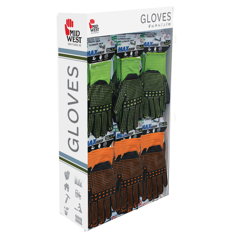 48Pair Display Gloves Work Unisex Max Grip Chemical Resistant Sizes: S/M(24), L/XL(24)<span class=' ItemWarning' style='display:block;'>Item is usually in stock, but we&#39;ll be in touch if there&#39;s a problem<br /></span>