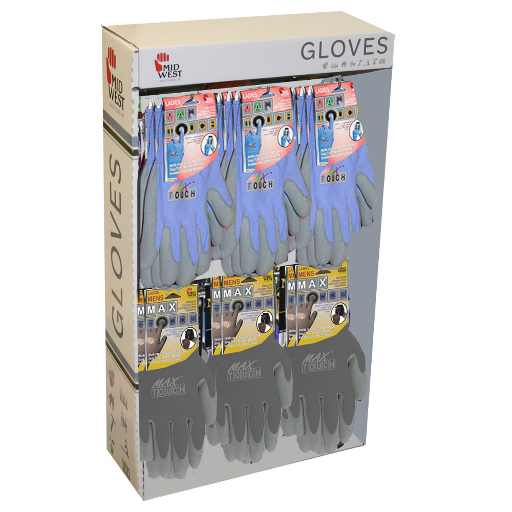 48Pair Display Gloves Work Gripping Touch Screen Compatible Sizes: M(24), L(24)<span class=' ItemWarning' style='display:block;'>Item is usually in stock, but we&#39;ll be in touch if there&#39;s a problem<br /></span>