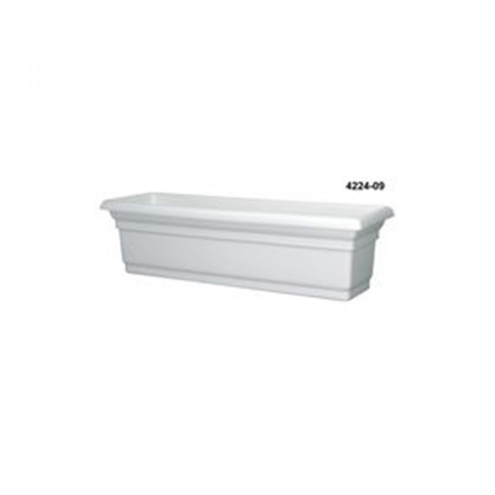 Distinction Window Box Planter Plastic No Bracket 24x7in White<span class=' ItemWarning' style='display:block;'>Item is usually in stock, but we&#39;ll be in touch if there&#39;s a problem<br /></span>