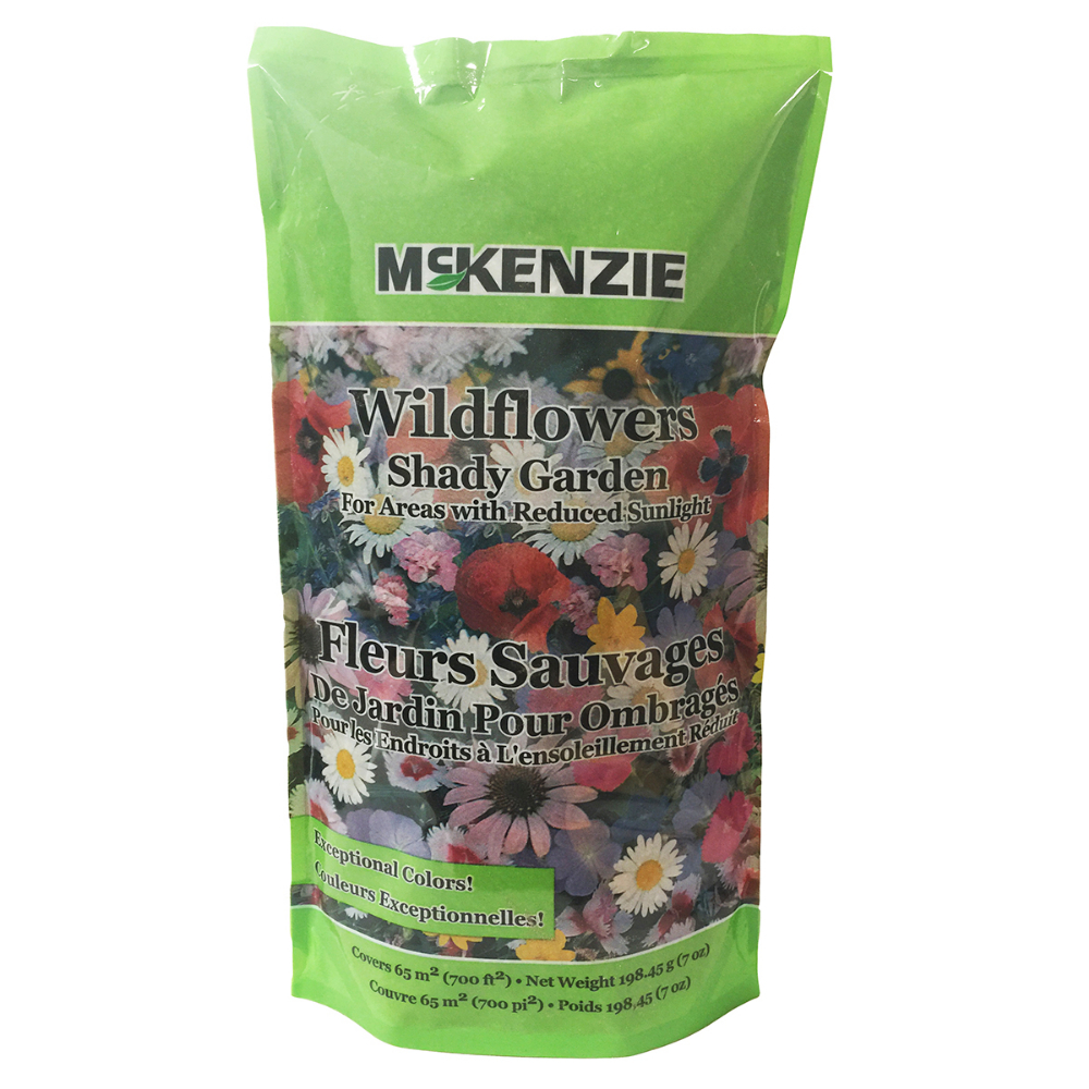 McKenzie Wildflower Seeds Shady Garden 198g/700sq/ft.<span class=' ItemWarning' style='display:block;'>Item is usually in stock, but we&#39;ll be in touch if there&#39;s a problem<br /></span>