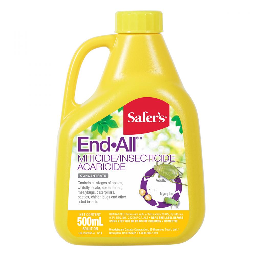 Safer&#39;s End-All Miticide/Insecticide Acaricide Concentrate 500ml<span class=' ItemWarning' style='display:block;'>Item is usually in stock, but we&#39;ll be in touch if there&#39;s a problem<br /></span>