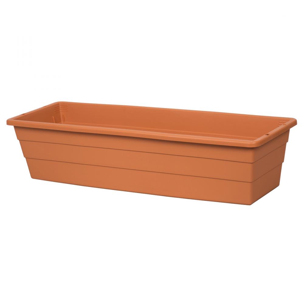 Futura Window Box Planter Plastic No bracket 18x6.75x4.5in Terracotta<span class=' ItemWarning' style='display:block;'>Item is usually in stock, but we&#39;ll be in touch if there&#39;s a problem<br /></span>