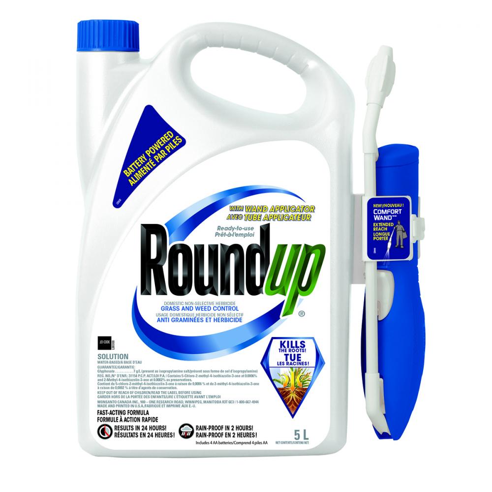Roundup Non Selective Herbicide RTU with Wand Applicator 5L<span class=' ItemWarning' style='display:block;'>Item is usually in stock, but we&#39;ll be in touch if there&#39;s a problem<br /></span>