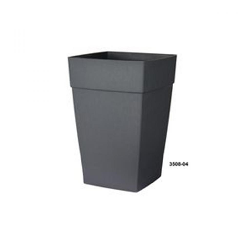 Harmony Self-Watering Planter Plastic Tall Square 8x8x12 Slate<span class=' ItemWarning' style='display:block;'>Item is usually in stock, but we&#39;ll be in touch if there&#39;s a problem<br /></span>