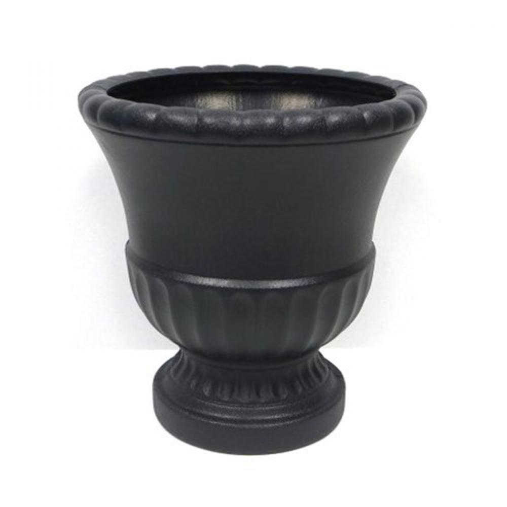 Planter Grecian Urn Plastic Round 15 Diam x 16in Black colour<span class=' ItemWarning' style='display:block;'>Item is usually in stock, but we&#39;ll be in touch if there&#39;s a problem<br /></span>