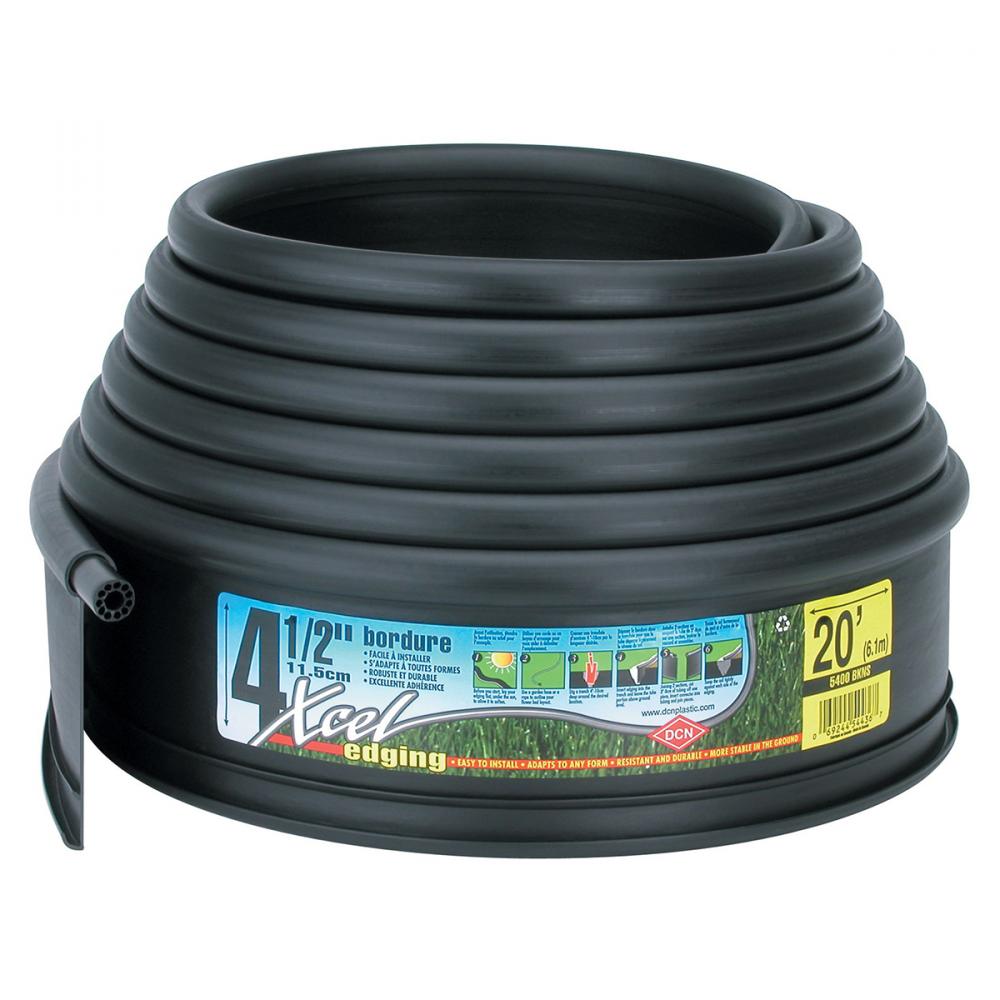 Lawn Edging Plastic Xcel Designer 4-1/2in x 20ft Black<span class=' ItemWarning' style='display:block;'>Item is usually in stock, but we&#39;ll be in touch if there&#39;s a problem<br /></span>